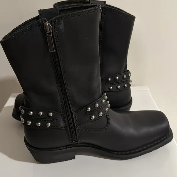 Harley-Davidson Women’s Linnea Leather Motorcycle Boots Black Size 9.5 NWOB - Picture 6 of 10